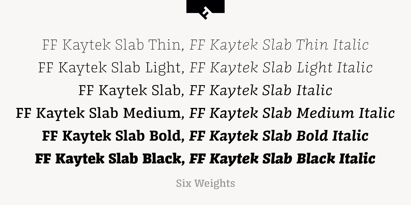 Beispiel einer FF Kaytek Slab-Schriftart #5